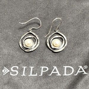 Silpada Sterling Silver Pearl Earrings